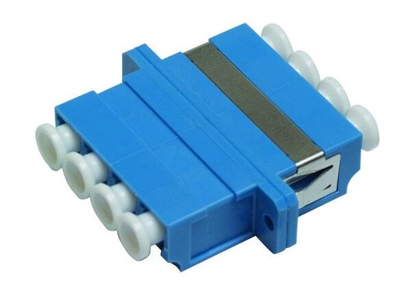 Adapter SM LC-QUAD Blue With flange, metall clip, Zr. sleeve